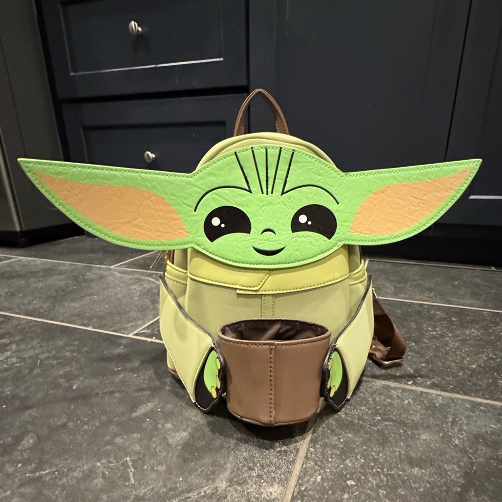 Loungefly Star Wars The Mandalorian The Child with Cup Figural Mini Backpack